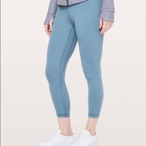 lululemon align pant ll 25”, slate blue, size 6